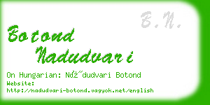 botond nadudvari business card